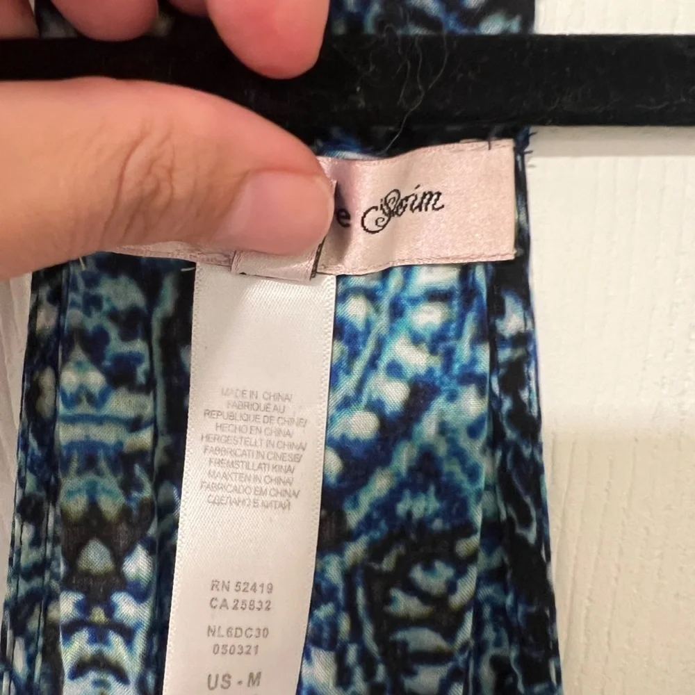 Nanette Lepore - Indigo Paisley Mini Dress Halter Beach Coverup - Picture 5 of 10